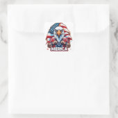 Veteranendag Amerikaanse vlag Amerika Patriottisch Vierkante Sticker (Tas)