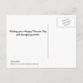 Veteranendag Amerikaanse vlag Dank u Briefkaart (Achterkant)