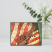 Veteranendag Amerikaanse vlag Dank u Briefkaart (Staand voorkant)