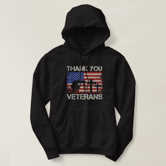 Veteranendag Amerikaanse vlag Ik ben een Hero pa o Hoodie (Design voorkant)