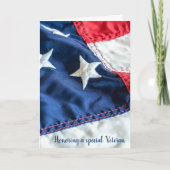 Veteranendag Amerikaanse vlag Kaart (Voorkant)