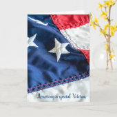 Veteranendag Amerikaanse vlag Kaart (Gele Bloem)