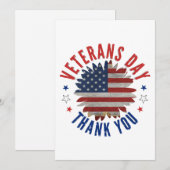 VETERANENDAG BEDANKT FEESTDAGENKAART (Voorkant / Achterkant)