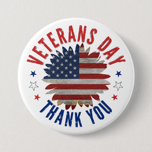 VETERANENDAG BEDANKT RONDE BUTTON 7,6 CM (Voorkant)
