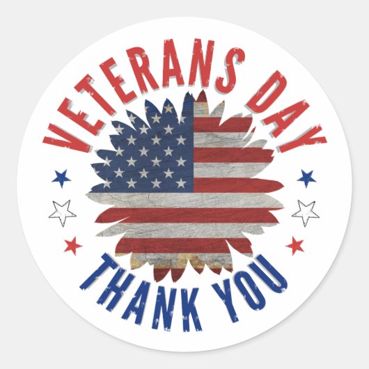 VETERANENDAG BEDANKT RONDE STICKER (Voorkant)