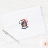 VETERANENDAG BEDANKT RONDE STICKER (Envelop)