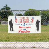 Veteranendag Bedankt voor uw dienst Patriottisch Spandoek (Insitu)