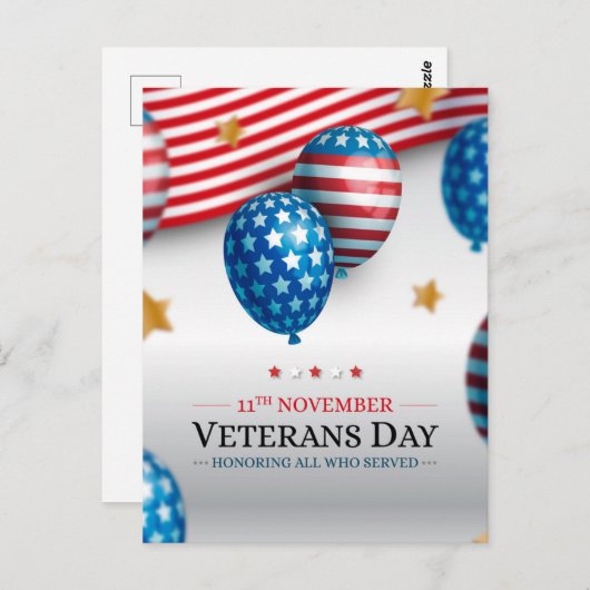 Veteranendag Briefkaart (Voorkant / Achterkant)