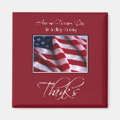 Veteranendag Dank je wel, Patriottische Amerikaans Magneet (Voorkant)