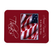 Veteranendag Dank je wel, Patriottische Amerikaans Magneet (Horizontaal)