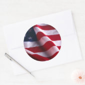 Veteranendag Dank je wel, Patriottische Amerikaans Ronde Sticker (Envelop)