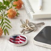 Veteranendag Dank je wel, Patriottische Amerikaans Sleutelhanger (Zijkant)