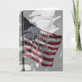 Veteranendag Dank u, Amerikaanse vlag, militaire f Bedankkaart (Voorkant)