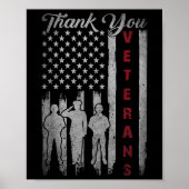 Veteranendag Dank u Veteranen Trots Patriottisch Poster (Voorkant)