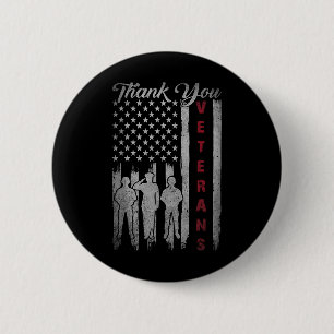 Veteranendag Dank u Veteranen Trots Patriottisch Ronde Button 5,7 Cm