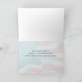 Veteranendag, dank u wel, militair Wenskaart Bedankkaart (Binnen)