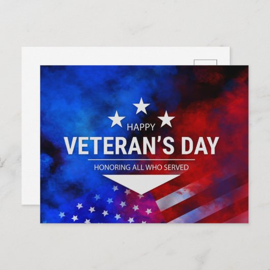 Veteranendag - Eer iedereen die heeft gediend Briefkaart (Voorkant / Achterkant)