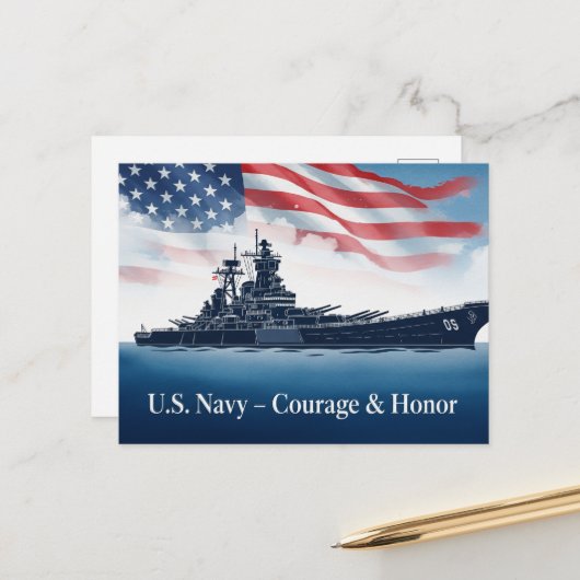 Veteranendag - Eer iedereen die heeft gediend Briefkaart (Voorkant / Achterkant in situ)