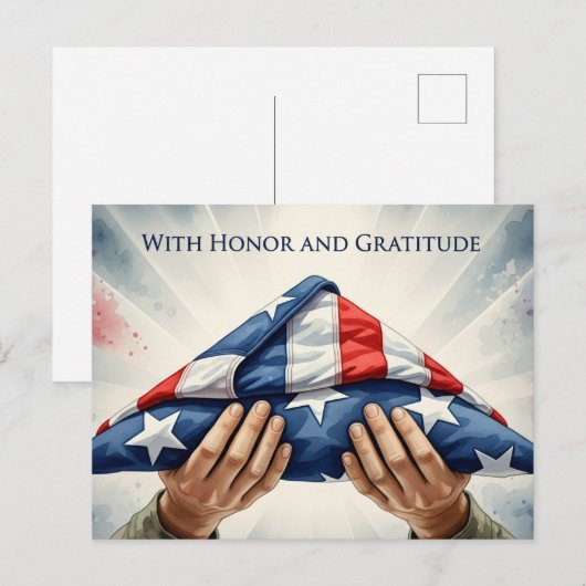 Veteranendag - Eer iedereen die heeft gediend Briefkaart (Voorkant / Achterkant)