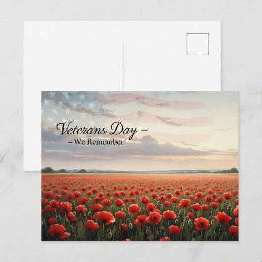 Veteranendag - Eer iedereen die heeft gediend Briefkaart (Voorkant / Achterkant)