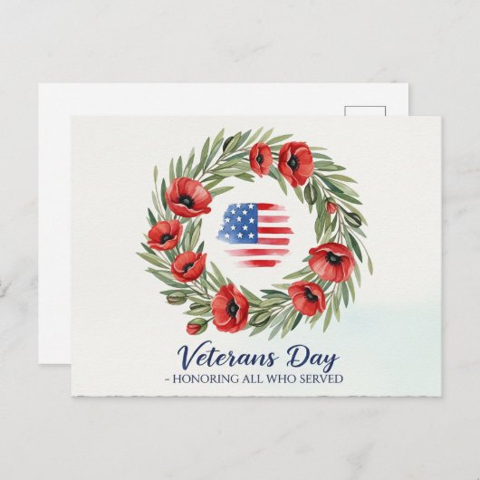 Veteranendag - Eer iedereen die heeft gediend Briefkaart (Voorkant / Achterkant)