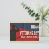 Veteranendag - Eer iedereen die heeft gediend Briefkaart (Staand voorkant)