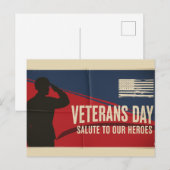 Veteranendag - Eer iedereen die heeft gediend Briefkaart (Voorkant / Achterkant)
