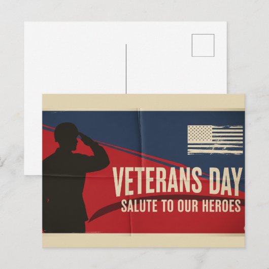 Veteranendag - Eer iedereen die heeft gediend Briefkaart (Voorkant / Achterkant)