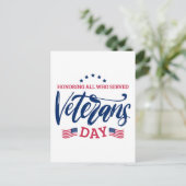 Veteranendag - Eer iedereen die heeft gediend Briefkaart (Staand voorkant)
