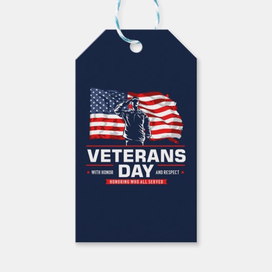 Veteranendag - Eer iedereen die heeft gediend Cadeaulabel (Voorkant)