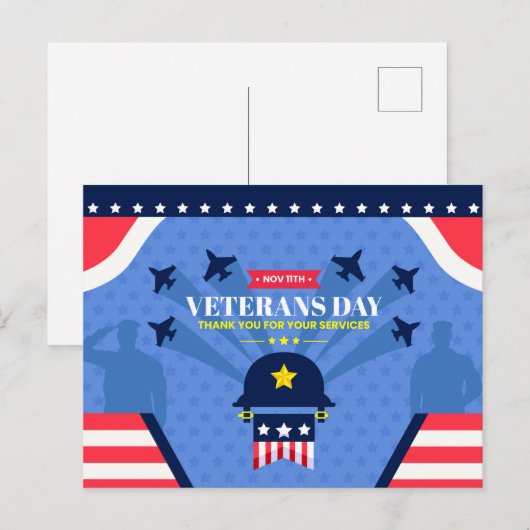 Veteranendag - Eer iedereen die heeft gediend Feestdagenkaart (Voorkant / Achterkant)