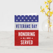 Veteranendag - Eer iedereen die heeft gediend Kaart (Gele Bloem)