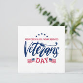 Veteranendag - Eer iedereen die heeft gediend Kaart (Staand voorkant)