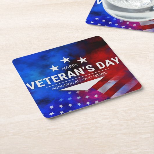 Veteranendag - Eer iedereen die heeft gediend Kartonnen Onderzetters (Schuin)