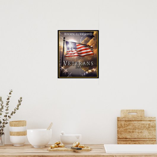 Veteranendag - Eerbetoon aan iedereen die heeft ge Poster (Keuken)