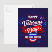 Veteranendag Feestdagenkaart (Voorkant / Achterkant)