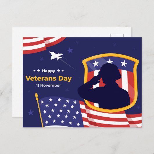 Veteranendag Feestdagenkaart (Voorkant / Achterkant)