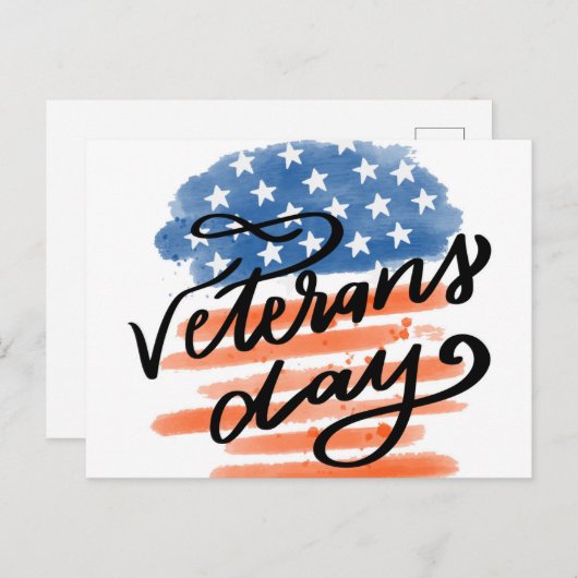 Veteranendag Feestdagenkaart (Voorkant / Achterkant)