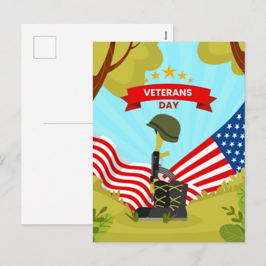 Veteranendag Feestdagenkaart (Voorkant / Achterkant)