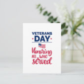 Veteranendag Feestdagenkaart (Staand voorkant)