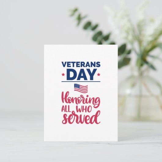 Veteranendag Feestdagenkaart (Staand voorkant)