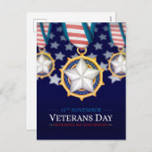 Veteranendag Feestdagenkaart (Voorkant / Achterkant)