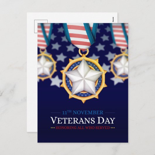 Veteranendag Feestdagenkaart (Voorkant / Achterkant)