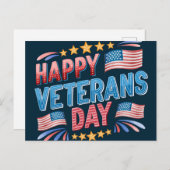 Veteranendag Feestdagenkaart (Voorkant / Achterkant)