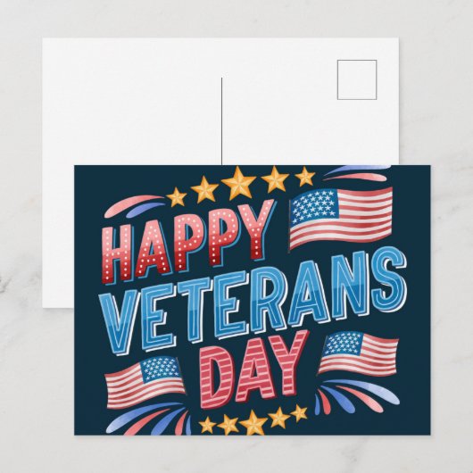 Veteranendag Feestdagenkaart (Voorkant / Achterkant)