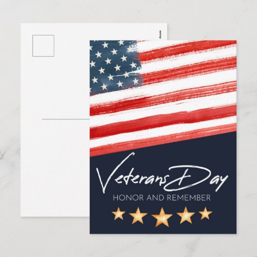 Veteranendag Feestdagenkaart (Voorkant / Achterkant)