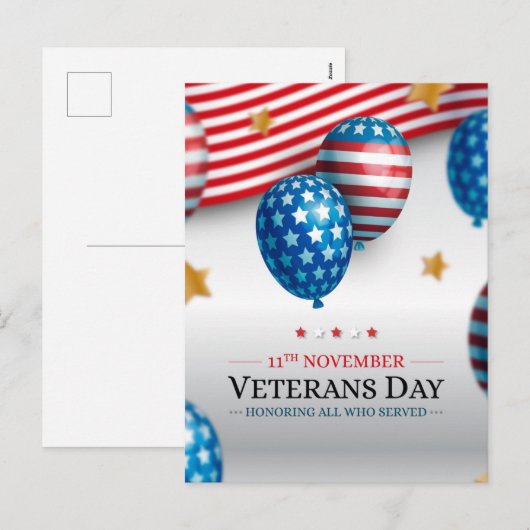 Veteranendag Feestdagenkaart (Voorkant / Achterkant)