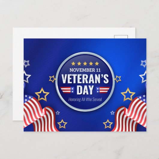 Veteranendag Feestdagenkaart (Voorkant / Achterkant)