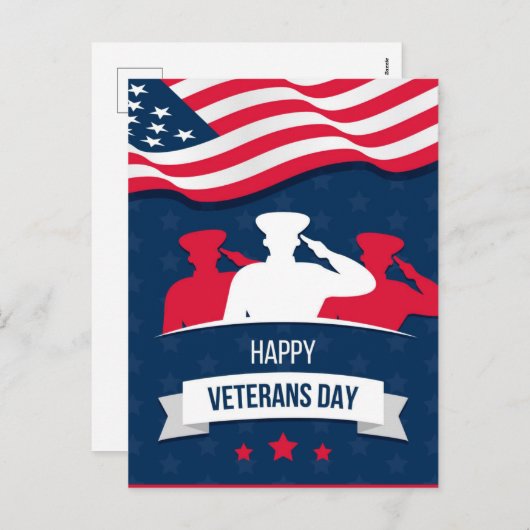 Veteranendag Feestdagenkaart (Voorkant / Achterkant)