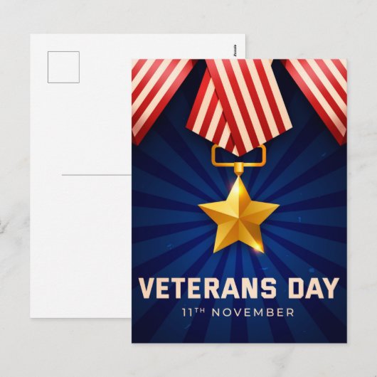 Veteranendag Feestdagenkaart (Voorkant / Achterkant)